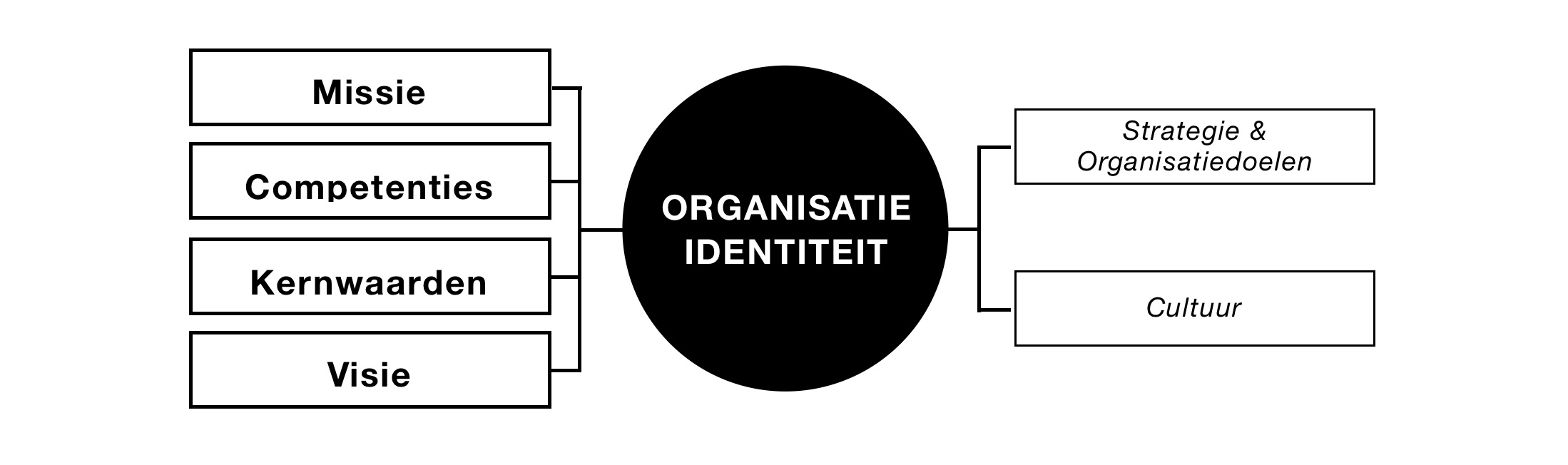 De organisatie-identiteit in een afbeelding