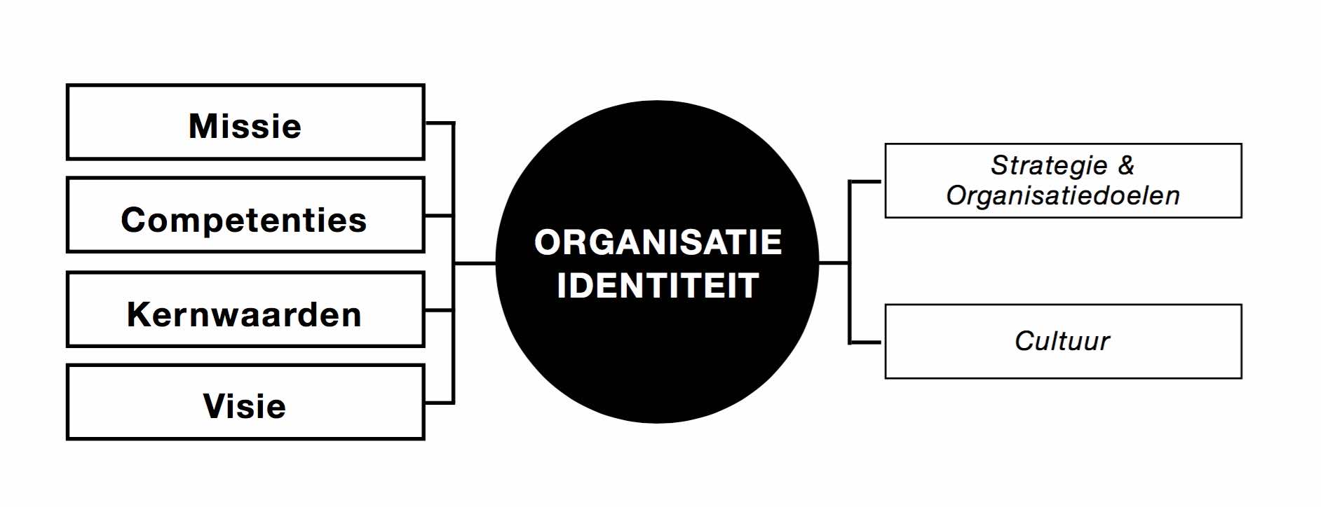 bekijk het model voor organisatie-identiteit